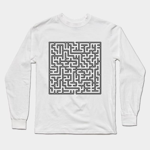 Maze labyrinth Long Sleeve T-Shirt by AlexanderZam